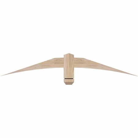 Ekena Millwork Bellingham Smooth Timber Gable Bracket, Douglas Fir, 48"W x 8"H x 1 1/2"D x 3 1/2"F, 4/12 Pitch GBW048X08X0204BEL00SDF